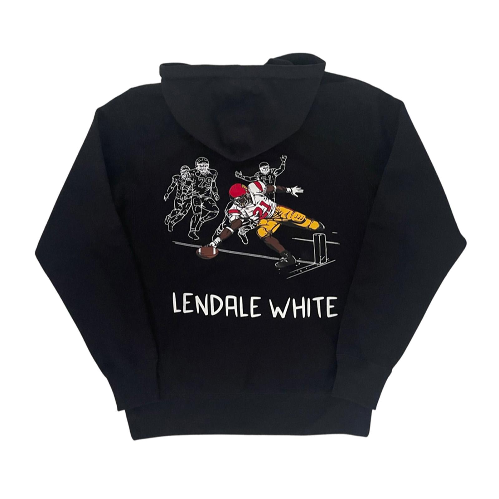 Lendale White Unisex Pullover Hoodie image01